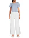 Saks Fifth Avenue Women's 100% Linen Relaxed Fit Pants In White