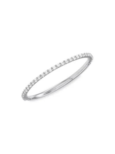 Saks Fifth Avenue Women's 14k Gold & 0.1 Tcw Diamond Band Ring In White Gold