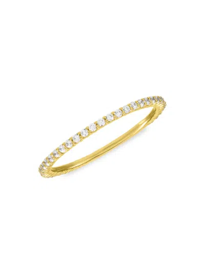 Saks Fifth Avenue Women's 14k Gold & 0.25 Tcw Diamond Band Ring In Yellow