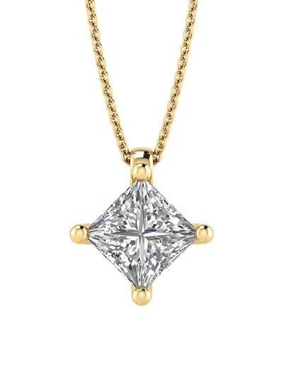 Saks Fifth Avenue Women's 14k Gold & 0.5 Tcw Lab Grown Diamond Pendant In White Gold