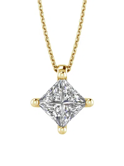 Saks Fifth Avenue Women's 14k Gold & 0.5 Tcw Lab Grown Diamond Pendant In Yellow Gold