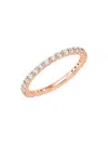 Saks Fifth Avenue Women's 14k Gold & 0.50 Tcw Diamond Eternity Ring In Rose Gold