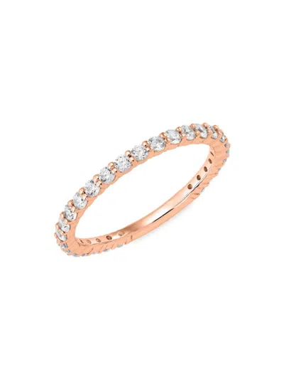 Saks Fifth Avenue Women's 14k Gold & 0.50 Tcw Diamond Eternity Ring In Rose Gold