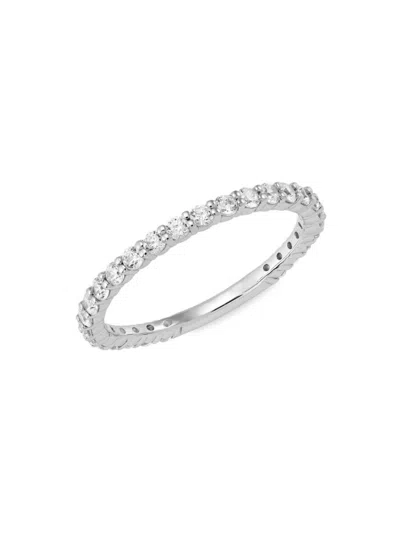 Saks Fifth Avenue Women's 14k Gold & 0.50 Tcw Diamond Eternity Ring In White Gold