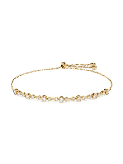 Saks Fifth Avenue Women's 14k Gold & 0.72 Tcw Diamond Bolo Bracelet In Yellow Gold