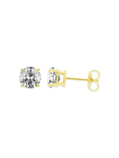 Saks Fifth Avenue Women's 14k Gold & 0.75 Tcw Diamond Stud Earrings In Yellow Gold