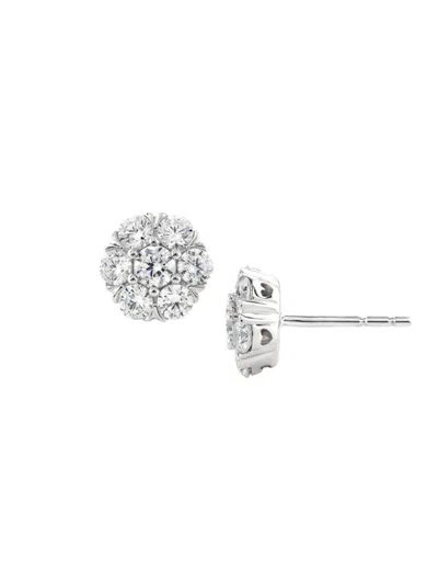 Saks Fifth Avenue Women's 14k Gold & 0.75 Tcw Lab Grown Diamond Stud Earrings In White Gold