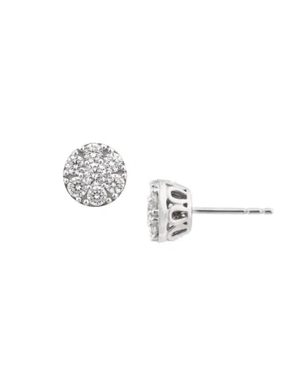 Saks Fifth Avenue Women's 14k Gold & 0.75 Tcw Lab Grown Diamond Stud Earrings In White Gold