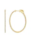 Saks Fifth Avenue Women's 14k Gold & 0.95 Tcw Lab Grown Diamond Hoop Earrings In Yellow