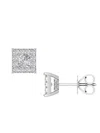 Saks Fifth Avenue Women's 14k Gold & 1 Tcw Diamond Square Stud Earrings In White Gold