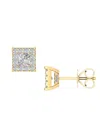Saks Fifth Avenue Women's 14k Gold & 1 Tcw Diamond Square Stud Earrings In Yellow Gold