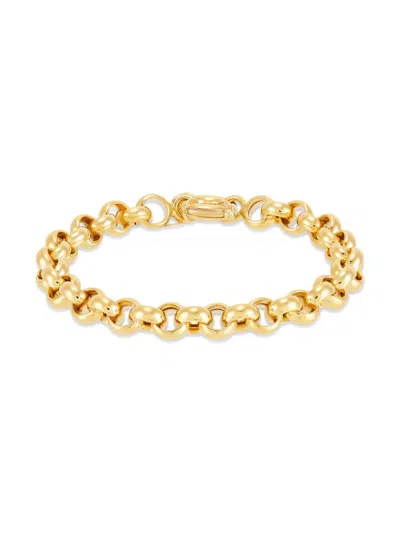 Saks Fifth Avenue Women's 14k Gold Bonded Sterling Silver Rolo Link Chain Bracelet