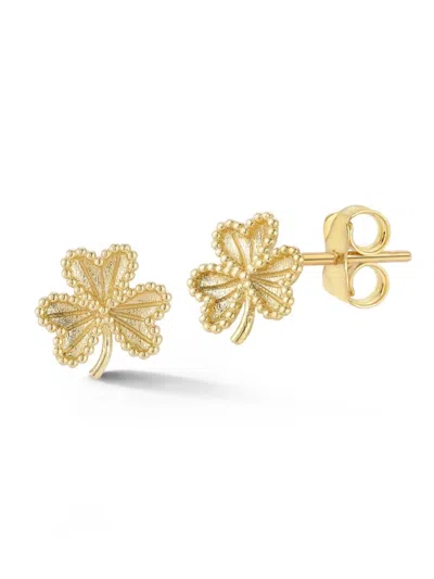 Saks Fifth Avenue Women's 14k Gold Clover Stud Earrings