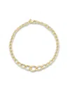 Saks Fifth Avenue Women's 14k Gold Graduated Curb Link Bracelet/7.5" In Gold