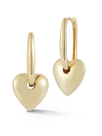 Saks Fifth Avenue Women's 14k Gold Puffed Heart Drop Earrings