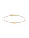 Saks Fifth Avenue Women's 14k Goldplated Sterling Silver & Enamel Beads Heart Chain Bracelet In Yellow Gold