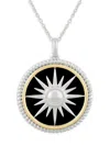SAKS FIFTH AVENUE WOMEN'S 14K GOLDPLATED STERLING SILVER & ONYX NORTH STAR PENDANT NECKLACE
