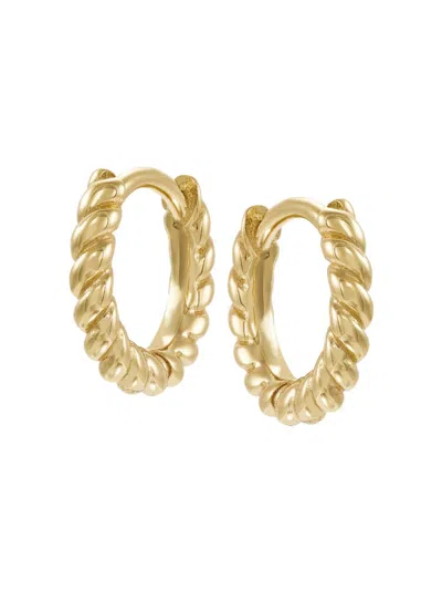 Saks Fifth Avenue Women's 14k Goldplated Sterling Silver Huggie Earrings