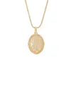 Saks Fifth Avenue Women's 14k Goldplated Sterling Silver Virgin Mary Pendant Necklace In Silver