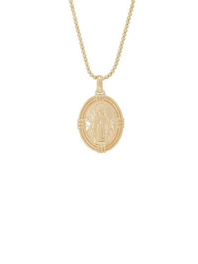 Saks Fifth Avenue Women's 14k Goldplated Sterling Silver Virgin Mary Pendant Necklace