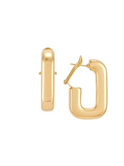 Saks Fifth Avenue Women's 14k Goldplated Sterling Sliver J Initial Huggie Earrings In Silver