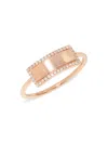 Saks Fifth Avenue Women's 14k Rose Gold & 0.11 Tcw Diamond Studded Ring In Rose Gold