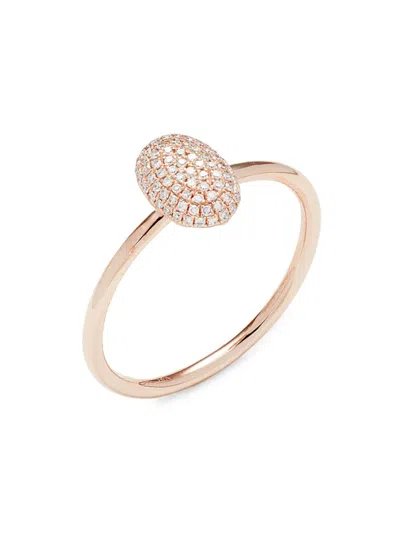 Saks Fifth Avenue Women's 14k Rose Gold & 0.14 Tcw Diamond Ring