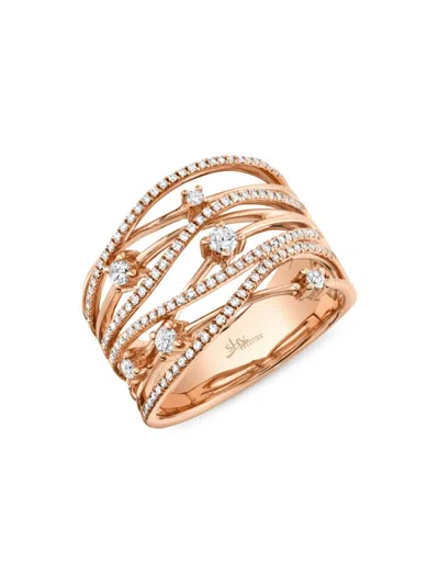 Saks Fifth Avenue Women's 14k Rose Gold & 0.49 Tcw Diamond Ring