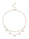 Saks Fifth Avenue Women's 14k Rose Gold & 0.50 Tcw Diamond Layered Necklace/18" In Rose Gold