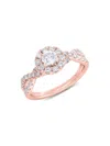 Saks Fifth Avenue Women's 14k Rose Gold & 1 Tcw Diamond Ring In Rose Gold