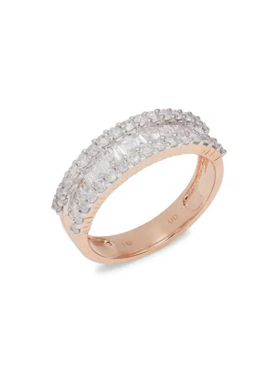 Saks Fifth Avenue Women's 14k Rose Gold & 1 Tcw Diamond Ring