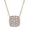 Saks Fifth Avenue Women's 14k Rose Gold & 1.09 Tcw Diamond Pendant Necklace In Rose Gold