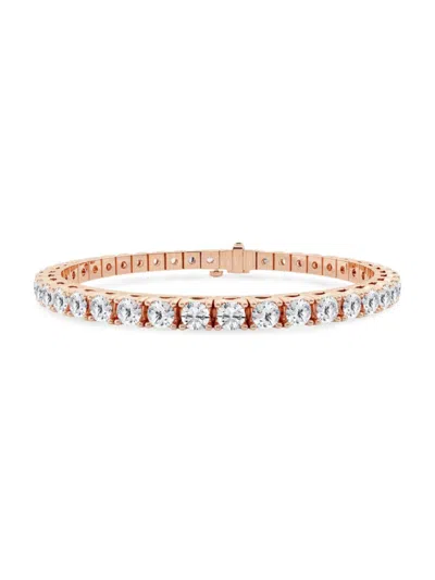 Saks Fifth Avenue Women's 14k Rose Gold & Lab-grown Diamond 4-prong Tennis Bracelet In 8 Tcw