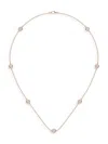 Saks Fifth Avenue Women's 14k Rose Gold & Lab-grown Diamond Station Necklace/0.70-2.10 Tcw