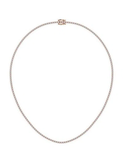 Saks Fifth Avenue Women's 14k Rose Gold & Lab-grown Diamond Tennis Necklace/5.00-20.00 Tcw In 7 Tcw