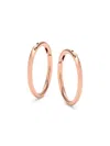 Saks Fifth Avenue Women's 14k Rose Gold Hoop Earrings In Rose Gold