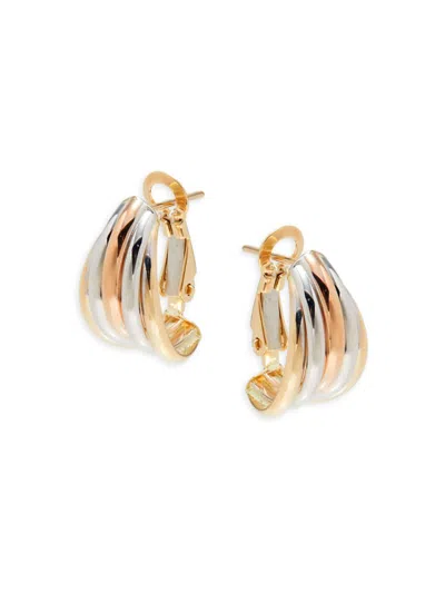 Saks Fifth Avenue Women's 14k Tri Tone Gold Drop Earrings