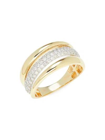 Saks Fifth Avenue Women's 14k Two Tone Gold & 0.60 Tcw Diamond Ring