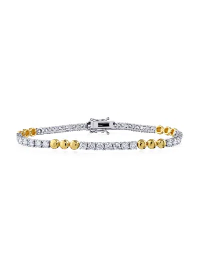 Saks Fifth Avenue Women's 14k Two Tone Gold & 3.75 Tcw Diamond Bracelet
