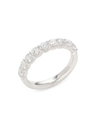 Saks Fifth Avenue Women's 14k White Gold 0.95 Tcw Lab-grown Diamond Half Circle Band Ring