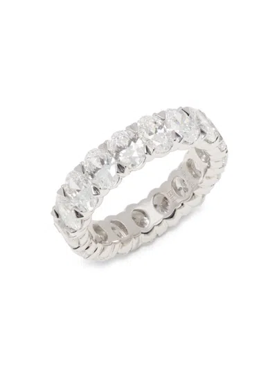 Saks Fifth Avenue Women's 14k White Gold 5.18 Tcw Lab-grown Diamond Full-circle Band Ring
