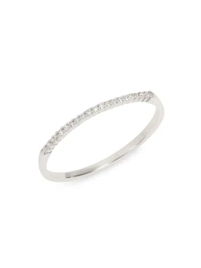 Saks Fifth Avenue Women's 14k White Gold & 0.05 Tcw Diamond Ring