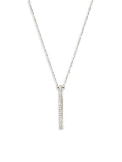 Saks Fifth Avenue Women's 14k White Gold & 0.1 Tcw Diamond Necklace