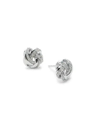 Saks Fifth Avenue Women's 14k White Gold & 0.10 Tcw Diamond Stud Earrings