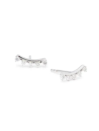 Saks Fifth Avenue Women's 14k White Gold & 0.117 Tcw Diamond Stud Earrings