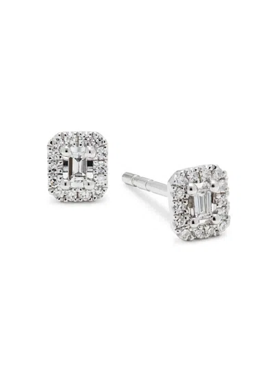 Saks Fifth Avenue Women's 14k White Gold & 0.12 Tcw Diamond Stud Earrings
