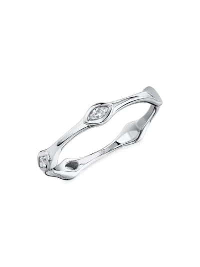 Saks Fifth Avenue Women's 14k White Gold & 0.13 Tcw Diamond Marquise Ring