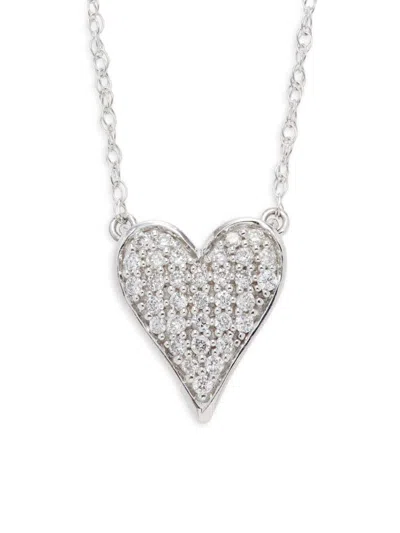 Saks Fifth Avenue Women's 14k White Gold & 0.13 Tcw Diamond Necklace/18''