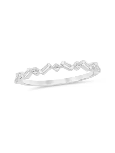 Saks Fifth Avenue Women's 14k White Gold & 0.14 Tcw Diamond Ring