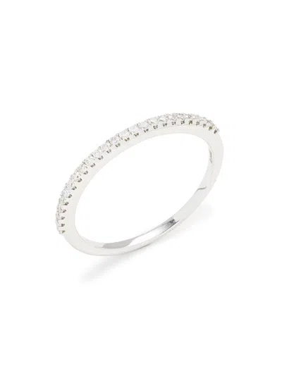 Saks Fifth Avenue Women's 14k White Gold & 0.15 Tcw Diamond Wedding Ring